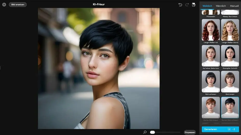MyEdit - KI-Frisuren ausprobieren